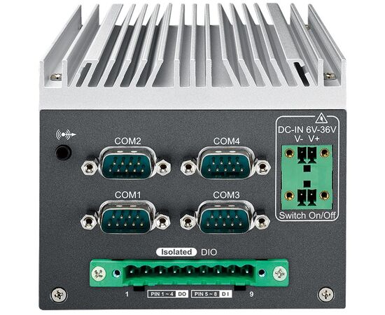 Встраиваемый безвентиляторный компьютер с Celeron J1900, 4×COM, 4×USB, DVI-I, 4×DI + 4×DO (изол), фото 3  – ТА