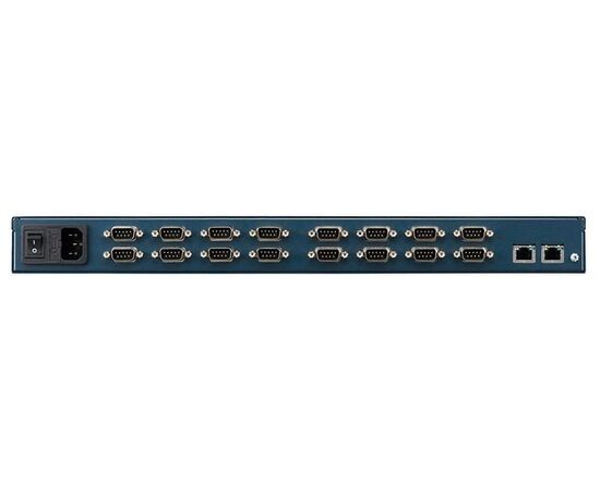 Сервер COM-портов для Ethernet: 16 портов RS-232/422/485 (DB9), 2 порта 10/100TX (RJ45), питание 220 ВAC, Всего COM-портов: 16, Разъемы COM-портов: DB9, Тип портов: RS-232/422/485, Вход: 220 VAC, Модификация: в 19" стойку, Рабочая температура: -10…+60°C, фото 4  – ТА