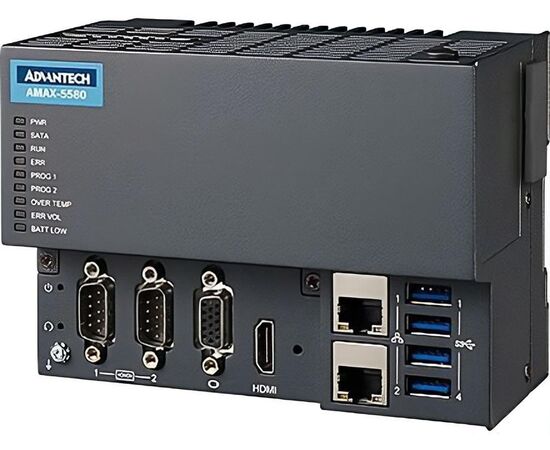 Программируемый PAC-контроллер AMAX-5580 с ЦП Celeron 3955U, 4ГБ RAM, 2МБ MRAM, 64ГБ SSD и предустановленным ПО: WES7, Codesys RTE, Установленный CPU: Intel Celeron 3955U 2.0 ГГц, Установленное ОЗУ: 4 GB, Установленный накопитель: 64 GB M.2, Модификация: WES7 +Codesys RTE, фото 3  – ТА