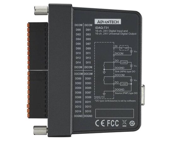 IDAQ-731, модуль дискретного ввода-вывода: 16×DI, 16×DO (NPN/PNP) с изоляцией, фото 3  – ТА