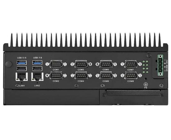 Встраиваемый безвентиляторный компьютер с Core i7 6820EQ, 2×LAN, 8×COM, 8×USB, 16×DIO, 2×PCI слота, Установленный CPU: i7-6820EQ, Модификация: со слотами PCI / PCIe, фото 3  – ТА