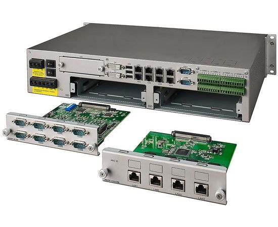 19" (2U) безвентиляторный компьютер IEC61850 с Xeon E-2276ML (Gen.9), 32GB ОЗУ, 10×COM, 8×LAN, питание 220 ВAC/DC, 2 слота ECUP, Вход: 220 VAC/VDC, Установленный CPU: Intel Xeon E-2276ML 2.0/4.2 ГГц, Установленное ОЗУ: 32 GB, Модификация: со слотами расширения, фото 4  – ТА