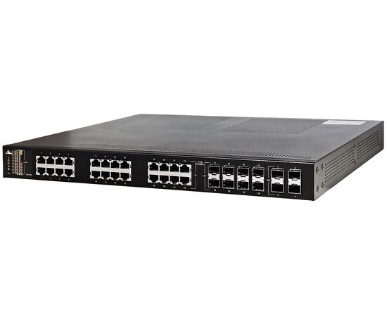 Промышленный Lite-L3 коммутатор с МЭК 61850: 16 портов Gb TX + 8 портов Gb TX/SFP + 4 порта 1/10Gb SFP+, питание 2×48 VDC, Вход: 2× 48 VDC, фото 3  – ТА