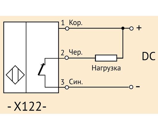 Индуктивный датчик M8×47 (Sn=2.5 мм), NPN "НЗ", 24 VDC, кабель 2 м, Монтажное исполнение: неутапливаемое, Функция выхода: НЗ, Электрическое исполнение: NPN, Модификация: стандарт, Электрическое подключение: кабель, фото 5  – ТА