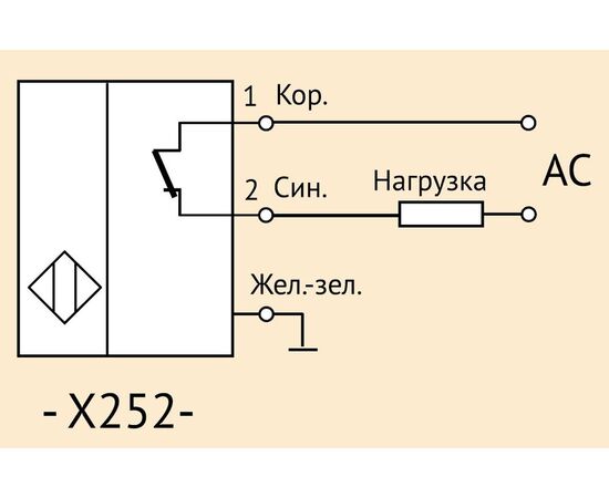 Индуктивный датчик M12×61 (Sn=2 мм), 2-пров. AC "НЗ", 20…250 VAC, кабель 2 м, Тип напряжения: AC, Монтажное исполнение: утапливаемое, Функция выхода: НЗ, Электрическое исполнение: 2 wire, Модификация: стандарт, Электрическое подключение: кабель, фото 3  – ТА