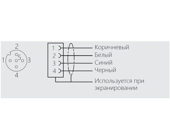 Кабель 5 м с угловым гнездом M12 (4×0.34 мм²), Исполнение разъема 1: угловой, Длина кабеля: 5 м, фото 3  – ТА