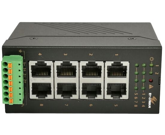 Неуправляемый коммутатор OttoE: 8 портов 100TX, −10…+60°С, Порты 10/100Base-TX: 8, Порты Gigabit TX: −, Порты 100Mbit оптика: −, Порты Gigabit оптика: −, Рабочая температура: -40…+75°C, фото 3  – ТА