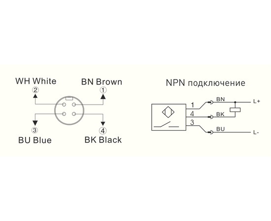 Индуктивный датчик Ø34×81 (Sn=20 мм), NPN "НО", 24 VDC, разъем M12, Функция выхода: НО, Электрическое исполнение: NPN, Модификация: стандарт, Электрическое подключение: разъем M12, Длина кабеля: −, Рабочая температура: -25…+80°C, фото 3  – ТА