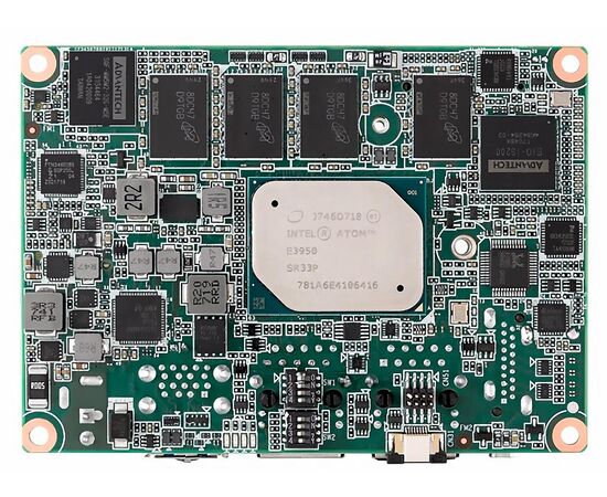 Одноплатный компьютер Pico-ITX с Atom E3940, 4GB / 32GB, MiniPCIe, −40…+85°С, Установленный CPU: Atom x5-E3940, Установленное ОЗУ: 4 GB, Установленный накопитель: 32 GB eMMC, Модификация: слот Mini-PCIe, фото 3  – ТА