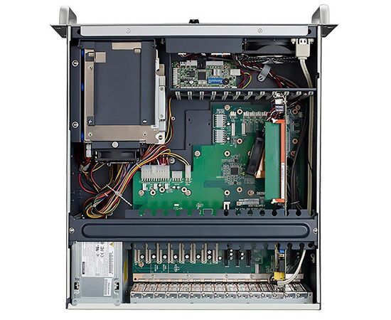 ACP-4340BP, корпус промышленного компьютера 4U 19" для PICMG плат, 4 hot-swap отсека 3.5"/2.5", БП 500 Вт, Цвет: черный, Комплектный блок питания: 500 Вт, Модификация: для ЦПУ-плат PICMG 1.0/1.3, фото 4  – ТА