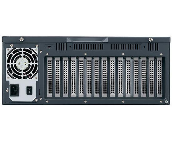 ACP-4340BP, корпус промышленного компьютера 4U 19" для PICMG плат, 4 hot-swap отсека 3.5"/2.5", без БП, Цвет: черный, Комплектный блок питания: без БП, Модификация: для ЦПУ-плат PICMG 1.0/1.3, фото 5  – ТА
