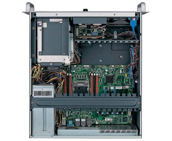 ACP-4340MB, корпус промышленного компьютера 4U 19" для материнских плат ATX, 4 hot-swap отсека 3.5"/2.5", БП 500 Вт, Цвет: черный, Комплектный блок питания: 500 Вт, Модификация: для материнских плат ATX, фото 4  – ТА