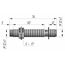 Индуктивный датчик M12×74 (Sn=4 мм), PNP "НО", 24 VDC, разъем M12, Тип напряжения: DC, Монтажное исполнение: неутапливаемое, Функция выхода: НО, Электрическое исполнение: PNP, Модификация: стандарт, Электрическое подключение: разъем M12, фото 4  – ТА