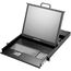 19" KVM консоль управления AMK801: сенсорный монитор 17" + клавиатура с тачпадом, 1 вход VGA+USB (без KVM), single rail, Диагональ экрана: 17", Яркость: 300 нит, Сенсорный экран: резистивный, Интерфейс: VGA+USB, KVM-переключатель: 1 порт, Питание: 220 VAC  – ТА