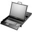 19" KVM консоль управления AMK808: монитор 19" + клавиатура с тачпадом, KVM 8 портов VGA+USB/PS2 Combo, single rail, Диагональ экрана: 19", Яркость: 300 нит, Сенсорный экран: нет, Интерфейс: VGA+USB, KVM-переключатель: 8 портов, Питание: 220 VAC  – ТА