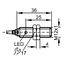 Индуктивный датчик M12×36 (Sn=2 мм), PNP "НО", кабель 2 м, фото 3  – ТА