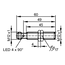 Индуктивный датчик M12×60 (Sn=4 мм), PNP/NPN "НО/НЗ", разъем M12, фото 4  – ТА