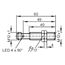 Индуктивный датчик M12×60 (Sn=4 мм), NPN "НО", разъем M12, цельномет., фото 2  – ТА