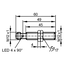 Индуктивный датчик M12×60 (Sn=4 мм), 2×PNP/NPN "НО/НЗ", разъем M12, фото 4  – ТА