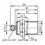 Индуктивный датчик M30×60 (Sn=30 мм, K=1), PNP "НО", 24 VDC, разъем M12, фото 4  – ТА