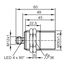 Индуктивный датчик M30×60 (Sn=30 мм, K=1), PNP "НО", 24 VDC, разъем M12, нерж.сталь, фото 4  – ТА