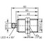 Индуктивный датчик M30×60 (Sn=15 мм, K=1), PNP "НЗ", 24 VDC, разъем M12, нерж.сталь, фото 4  – ТА