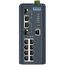 Промышленный управляемый L2 коммутатор: 8×100TX + 2×Gigabit TX/Combo SFP, −40…+75°С, Порты 10/100Base-TX: 8, Порты Gigabit TX: 2 × TX/SFP Combo, Порты Gigabit оптика: Gigabit SFP (2 порта) / Combo TX, Рабочая температура: -40…+75°C, фото 2  – ТА