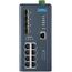 Промышленный управляемый PoE коммутатор: 8×Gigabit TX с PoE + 4×Gigabit SFP, −40…+75°С, PoE бюджет 240 Вт, Порты 10/100Base-TX: −, Порты Gigabit TX: 8, Порты Gigabit оптика: Gigabit SFP (4 порта), Рабочая температура: -40…+75°C, фото 2  – ТА