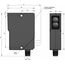 Оптический датчик диффузного отражения 80×25×60 (тип D), диапазон 0.1…1 м, PNP "НО", 24 VDC, разъем M12, фото 4  – ТА