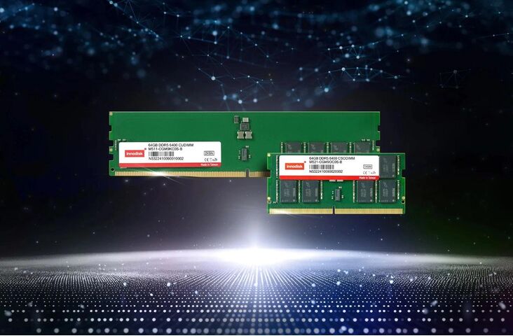 Innodisk представляет DRAM память DDR5-6400 объёмом 64 ГБ