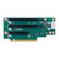 Плата-переходник (Riser-Card) для корпусов 2U: PCIe.x16 Gen.3 -> 1×PCIe.x8 + 2×PCIe.x4  – ТА