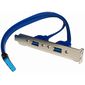 Кабель-переходник USB 3.0 (2 порта) со скобой, длина 30 см  – ТА