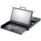 19" KVM консоль управления AMK504: монитор 17.3" FullHD + клавиатура с тачпадом, KVM 4 порта DVI+USB+Audio(In/Out), single rail, Яркость: 300 нит, Сенсорный экран: нет, Интерфейс: DP+USB+Audio, KVM-переключатель: 4 порта, Питание: 220 VAC  – ТА