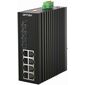 Неуправляемый промышленный PoE+ коммутатор Ethernet: 8 портов 1G TX (до 30 Вт / порт, бюджет 240 Вт) + 4 порта 1000 SFP, −40…+75°С  – ТА