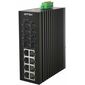 Неуправляемый промышленный PoE+ коммутатор Ethernet: 8 портов 1G TX (до 30 Вт / порт, бюджет 240 Вт) + 8 портов 1000 SFP, −40…+75°С  – ТА